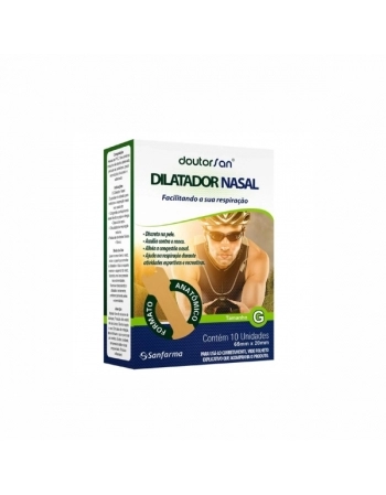 DILATADOR NASAL MASC. TAM G (65X15MM) DOUTORSAN COM 10 UN SANFARMA