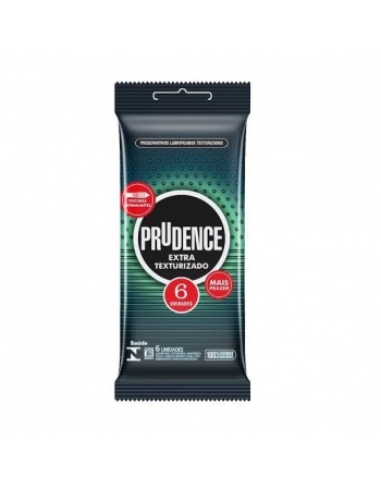 PRESERVATIVO PRUDENCE COM 6 EXTRA TEXTURIZADO PRUDENCE
