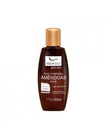 OLEO CORP. DE AMENDOAS SEMENTE DE UVA E COLAG. GOLD SKIN 100ML NUPILL