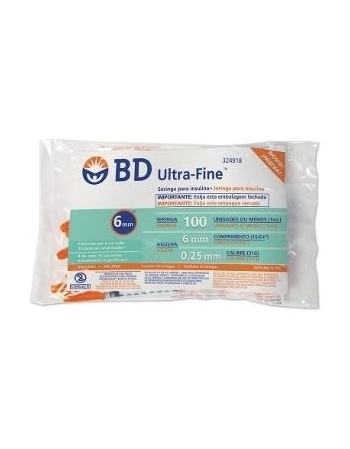SERINGA INSULINA 1ML ULTRA-FINE 06X0,25 C/10 BD