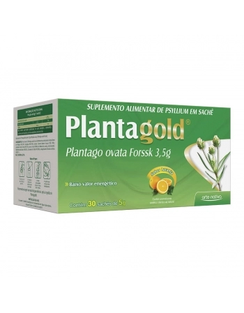 PLANTAGOLD PSYLLIUM 5G COM 30 SACHES SABOR LARANJA ARTE NATIVA