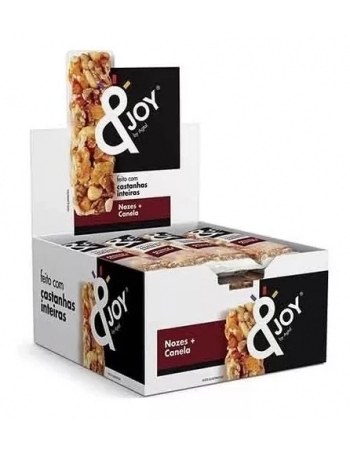 BARRA NUTS JOY NOZES E CANELA COM 12 AGTAL JOY