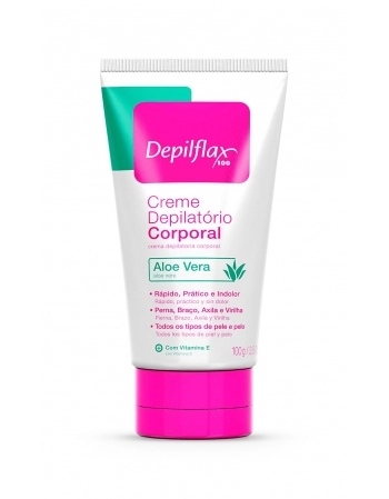 CREME DEPILATORIO CORPORAL C/ALOE VERA 100G DEPILFLAX