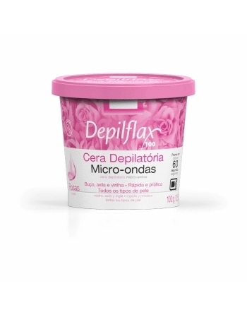CERA DEPILATORIA MICROONDAS POTE ROSAS 100G DEPILFLAX
