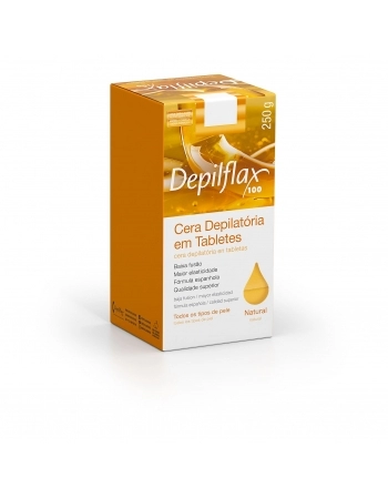 CERA QUENTE TABLETES NATURAL 250G DEPILFLAX