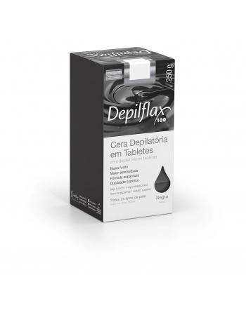 CERA QUENTE TABLETES NEGRA 250G DEPILFLAX