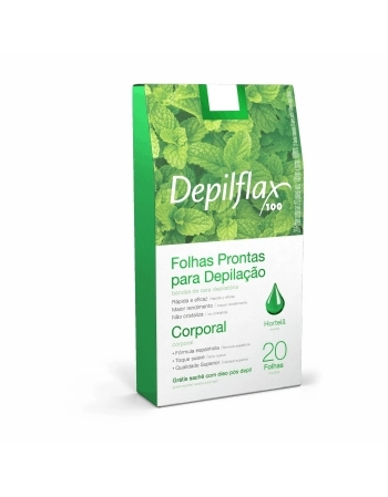 FOLHAS PRONTAS CORPORAIS HORTELA COM 20UN DEPILFLAX