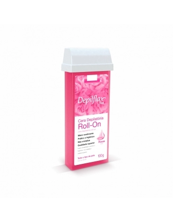 CERA DEPILATORIA ROLL-ON ROSAS 100G DEPILFLAX