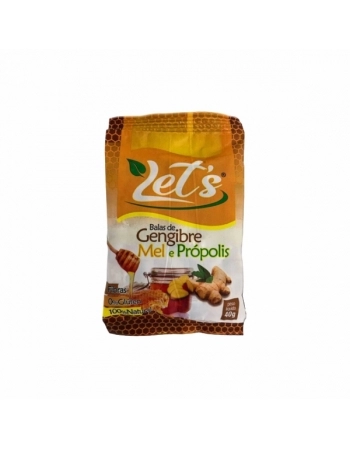 BALA DE GENGIBRE MEL E PROPOLIS C/30X40G LETS