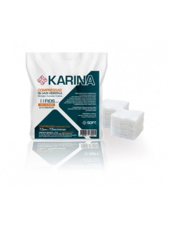 COMPRESSA DE GAZE 11 FIOS COM 500 KARINA AMERICA