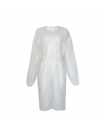 AVENTAL CIRURGICO DESCARTAVEL MANGA LONGA BRANCO COM 10 (20G) ANADONA