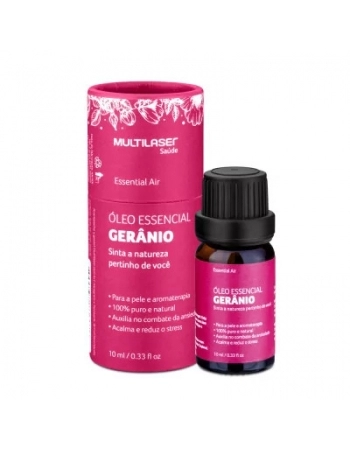 OLEO ESSENCIAL DE GERANIO (ANSIEDADE/ANTISTRESS) 10ML MULTILASER