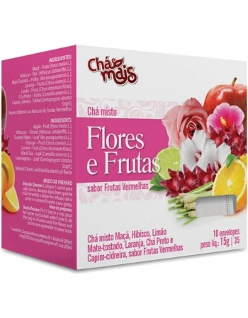 CHA COM 10 SACHES CHA FLORES E FRUTAS 10G CHA MAIS