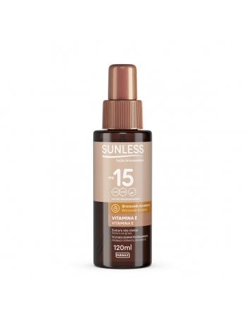 LOCAO BRONZEADORA CREME FPS15 120ML SUNLESS