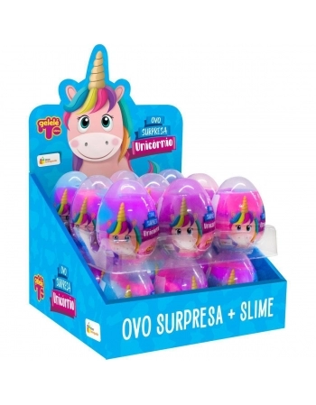 SLIME GELELE OVO SURPRESA UNICORNIO 98G COM 18 GELELE SLIME