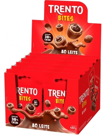WAFER TRENTO BITES AO LEITE COM 12UNX40G TRENTO