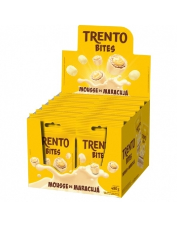 WAFER TRENTO BITES MOUSSE DE MARACUJA COM 12UNX40G TRENTO