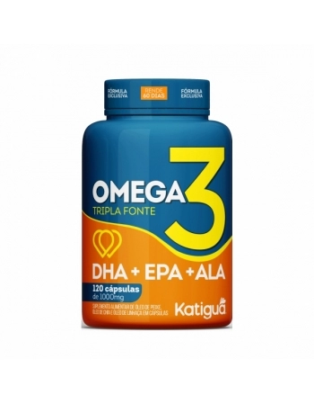 OMEGA 3 TRIPLA FONTE 1000MG COM 120 CAPS KATIGUA