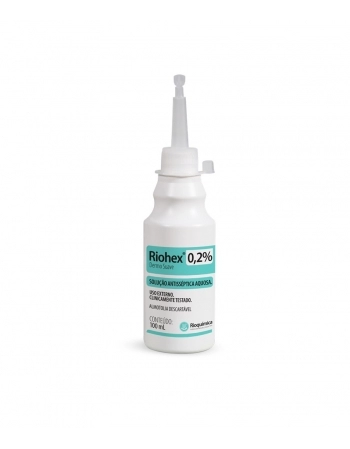 RIOHEX CLOREXIDINA 0,2% DERMO SUAVE 100ML ALMOTOLIA RIOQUIMICA