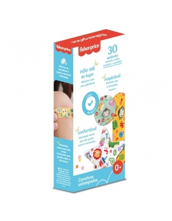 CURATIVO FISHER PRICE ESTAMPADO COM 30UN MULTILASER
