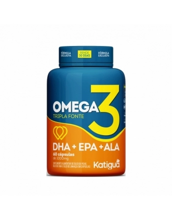 OMEGA 3 TRIPLA FONTE 1000MG COM 60 CAPS KATIGUA