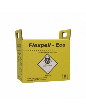 COLETOR DE MATERIAL PERFUROCORTANTE ECO 13L CX C/20 FLEXPELL