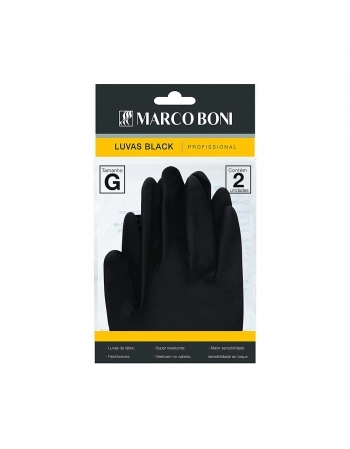 LUVA PROFISSIONAL PRETA G COM 2UN MARCO BONI