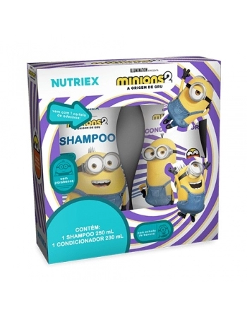 KIT NUTRIEX MINIONS SHAMPOO 250ML+CONDICIONADOR 230ML