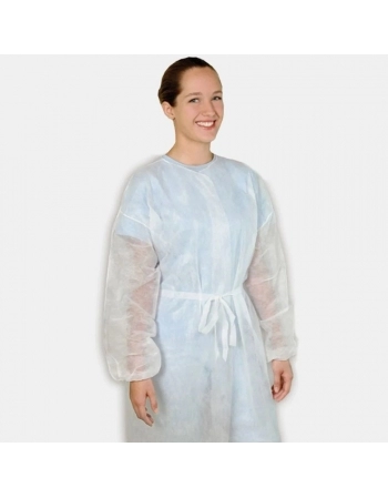 AVENTAL DESCARTAVEL HOSP. MANGA LONGA 20G COM 10 - LAVIE