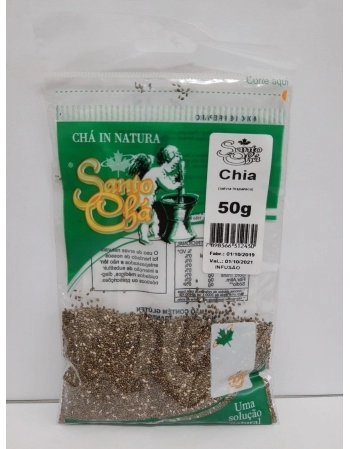 CHA CHIA SEMENTE 50G SANTO CHA