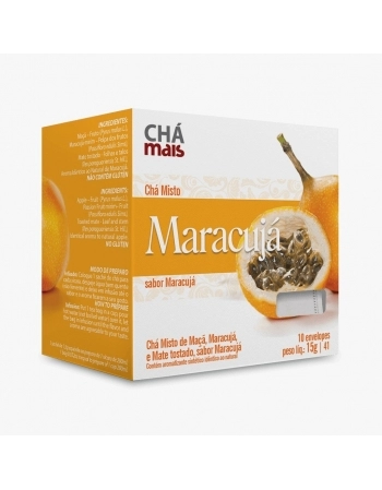 CHA COM 10 SACHES MARACUJA 15G CHA MAIS