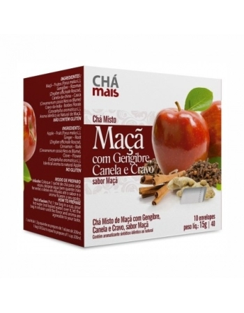 CHA COM 10 SACHES MACA COM GENGIBRE CANELA E CRAVO 15G CHA MAIS