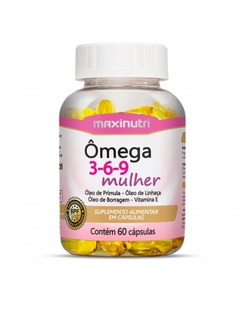 OMEGA 3/6/9 MULHER C/60 CAPS MAXINUTRI