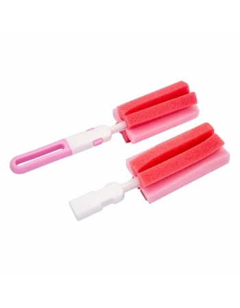 ESCOVA LIMPEZA COM ESPONJA R7082/01 ROSA LOLLY