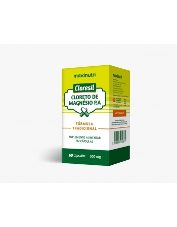 CLORESIL (CLORETO DE MAG. P.A) 500MG COM 60 CAPS MAXINUTRI