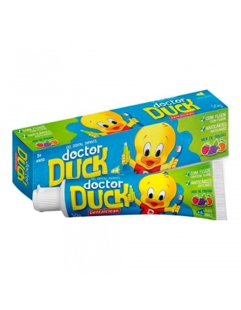 GEL DENTAL INFANTIL DR DUCK 50G COM FLUOR 3 ANOS+ DENTALCLEAN