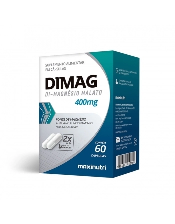 DIMAG DI-MALATO DE MAGNESIO 400MG COM 60 MAXINUTRI