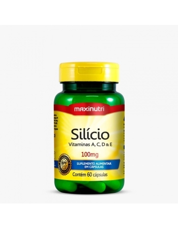 SILICIO + VIT.A,C,D,E 100MG COM 60 CAPS MAXINUTRI