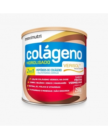 COLAGENO HIDR. 2 EM 1 250G VERISOL FRUTAS VERMELHAS MAXINUTRI
