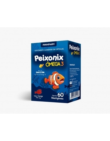 PEIXONIX OMEGA 3 400MG SABOR CEREJA COM 60 CAPS MAXINUTRI