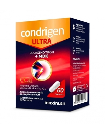 CONDRIGEN ULTRA (COLAGENO TIPO I I+ MDK) COM 60 CAPS MAXINUTRI