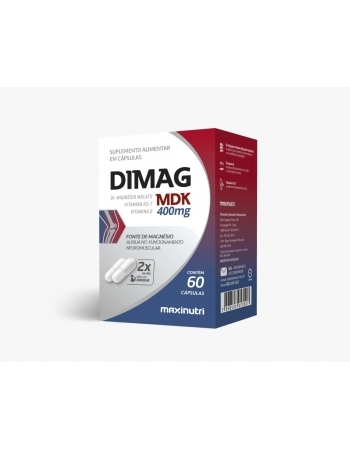 DIMAG MDK (DI-MAGNESIO MALATO + MDK) 400MG COM 60 CAPS MAXINUTRI
