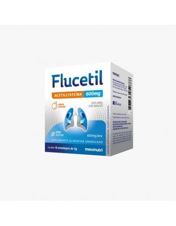 ACETILCISTEINA 600MG (FLUCETIL) COM 16 SACHES 5G MAXINUTRI