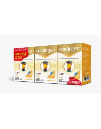 CONDRIGEN (COLAGENO TIPO II) PACK SAUDE COM 90 CAPS MAXINUTRI