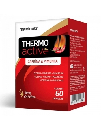 THERMO ACTIVE (PIMENTA/GUARANA/CITRUS) 80MG COM 60 CAPS MAXINUTRI