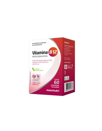 VITAMINA B12 (METILCOBALAMINA) - CX C/ FRASCO 60 COMP MASTIGÁVEIS