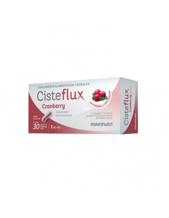 CISTEFLUX (CRANBERRY) - 500MG - CX C/ 30 CÁPSULAS MAXINUTRI