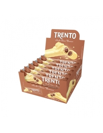 WAFER TRENTO AVELAS CHOCOLATE BRANCO DISPLAY C/16UNX32G