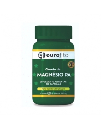 CLORETO DE MAGNESIO PA 500MG COM 60 CAPS EUROFITO