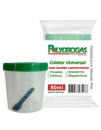 COLETOR UNIVERSAL 80ML (SACO) POLYDROGAS